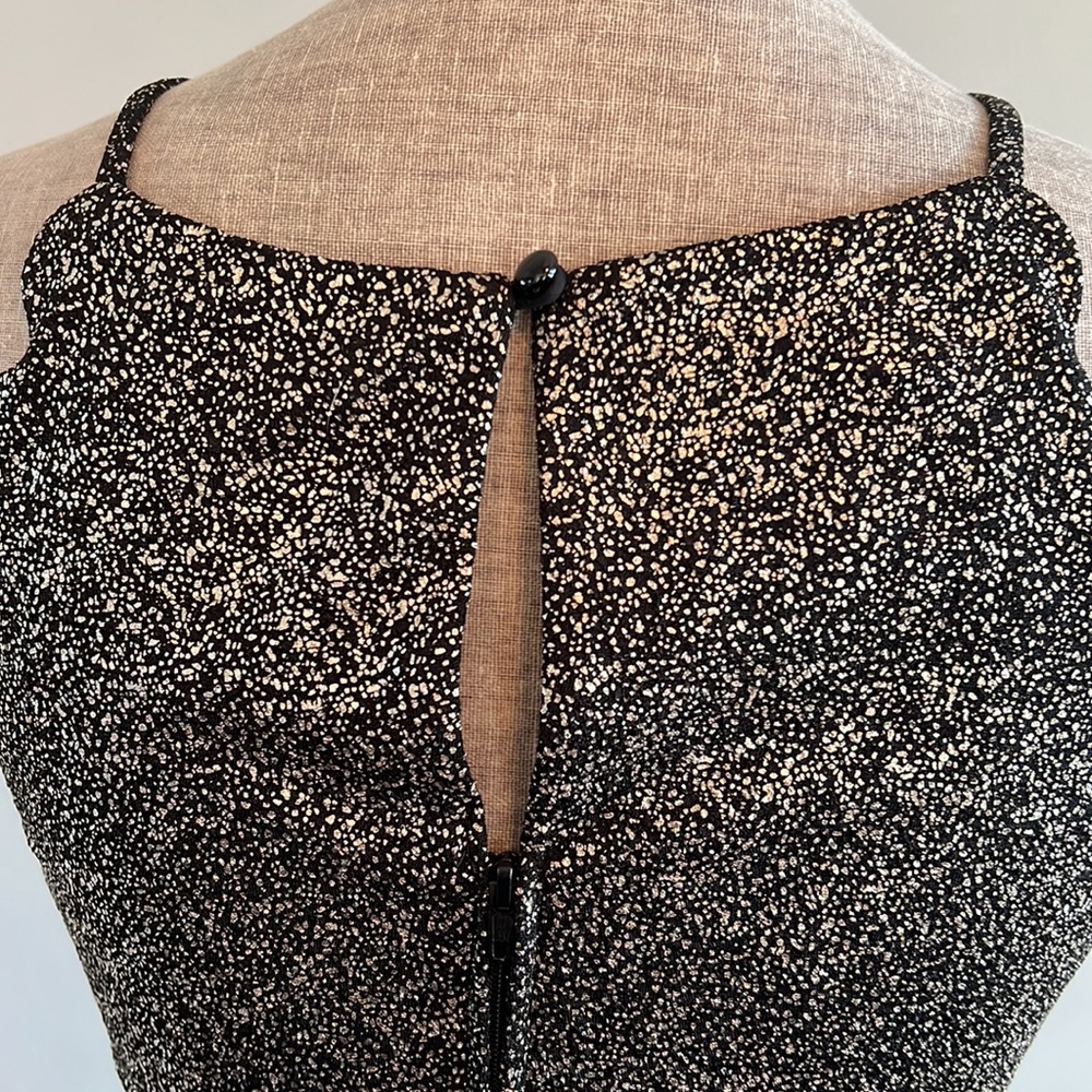 IZ BYER | Size 5 | Black Gold Skater Dress | Midi - Picture 4 of 5